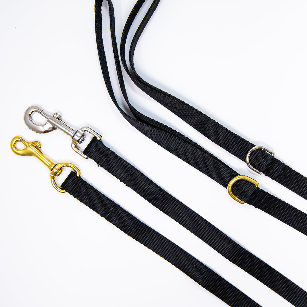 Black Webbing Dog Leash